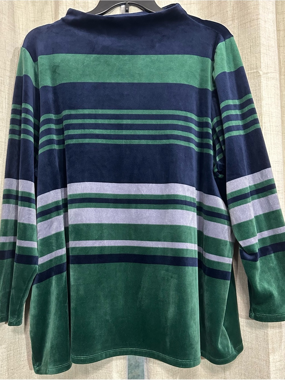 Kim Rogers Velour Pullover Sweater Mock Neck Long Sleeve 3X